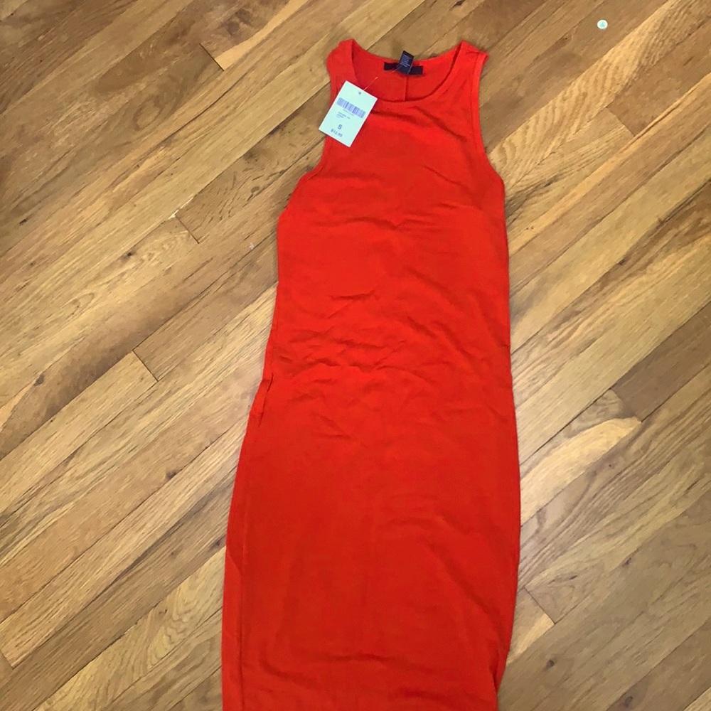 Burnt Orange Sleeveless Maxi Dress